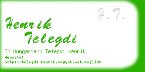 henrik telegdi business card